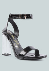 Poloma Clear Block Heel Party Sandals from London Rag International
