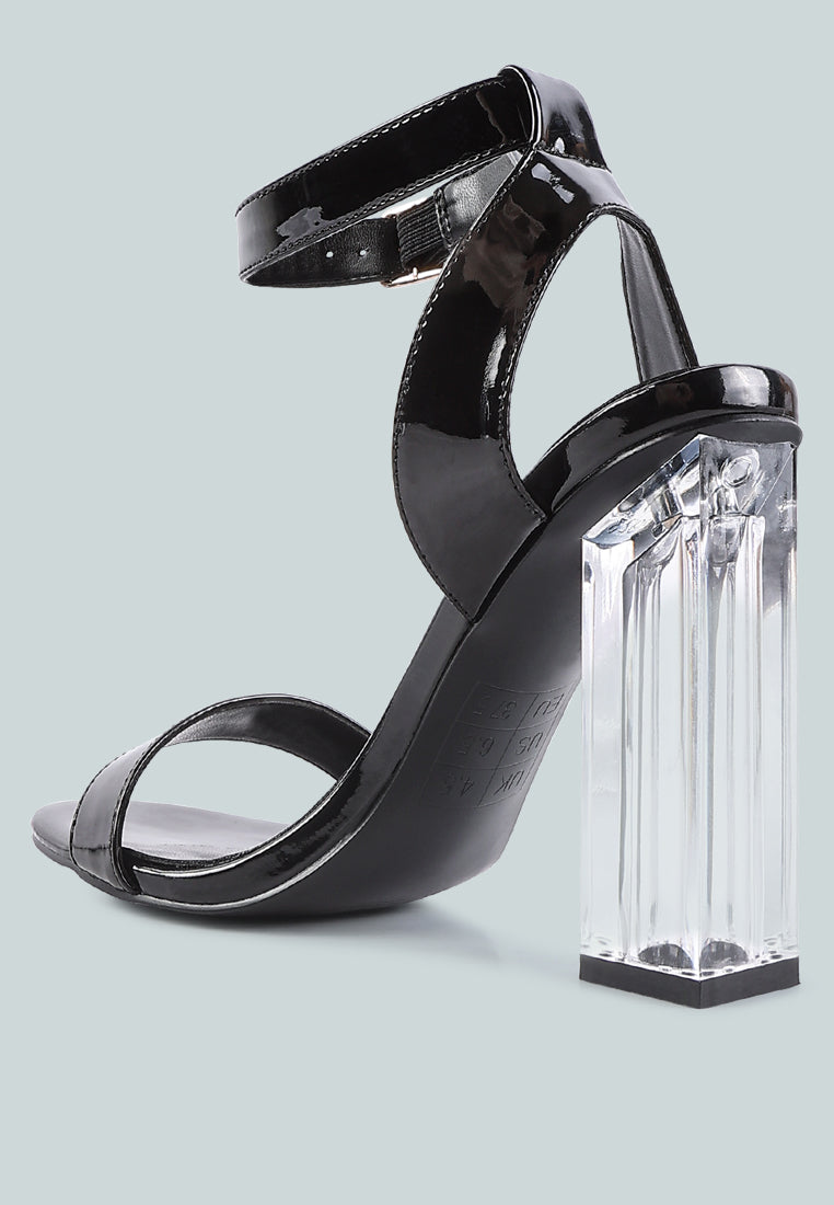 Poloma Clear Block Heel Party Sandals from London Rag International