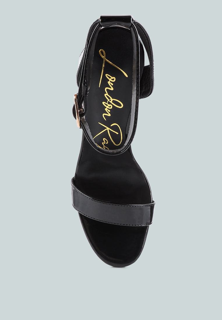 Poloma Clear Block Heel Party Sandals from London Rag International