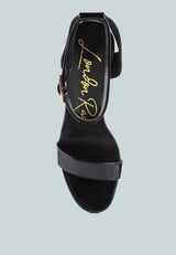 Poloma Clear Block Heel Party Sandals from London Rag International