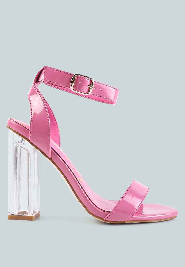 Poloma Clear Block Heel Party Sandals from London Rag International