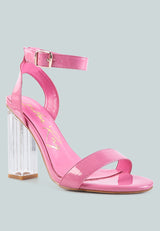 Poloma Clear Block Heel Party Sandals from London Rag International