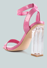 Poloma Clear Block Heel Party Sandals from London Rag International