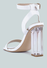 Poloma Clear Block Heel Party Sandals from London Rag International
