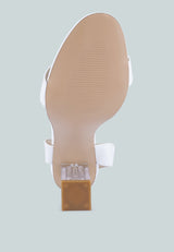 Poloma Clear Block Heel Party Sandals from London Rag International