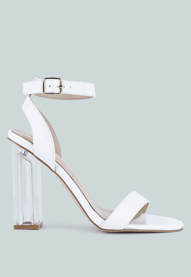 Poloma Clear Block Heel Party Sandals from London Rag International