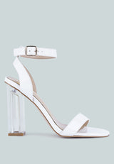 Poloma Clear Block Heel Party Sandals from London Rag International