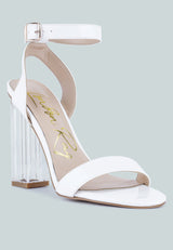 Poloma Clear Block Heel Party Sandals from London Rag International