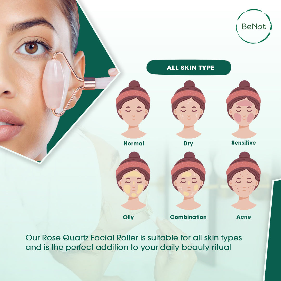 Rose Quartz Face Roller from BeNat