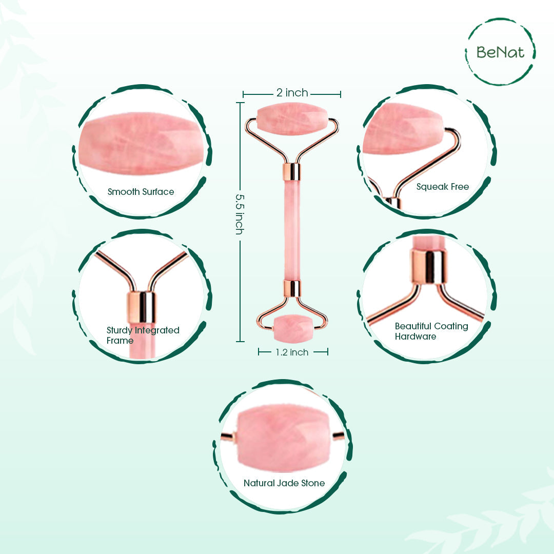 Rose Quartz Face Roller from BeNat