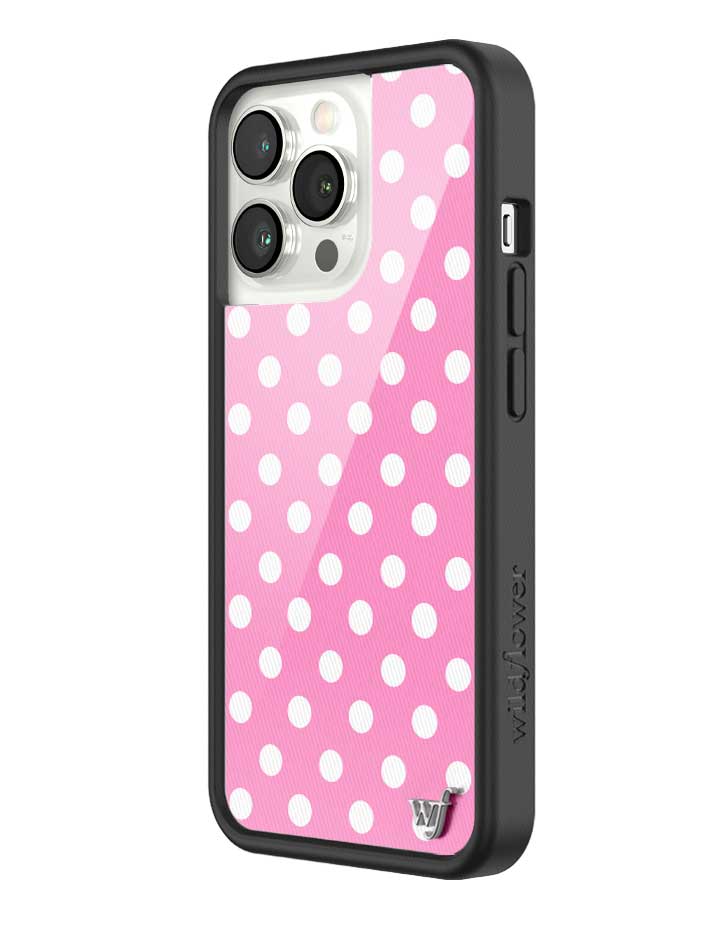Pink Polka Dots iPhone Case from Wildflower Cases