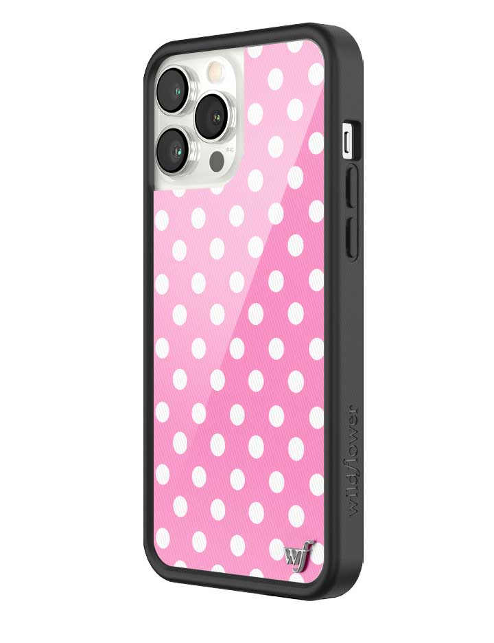 Pink Polka Dots iPhone Case from Wildflower Cases