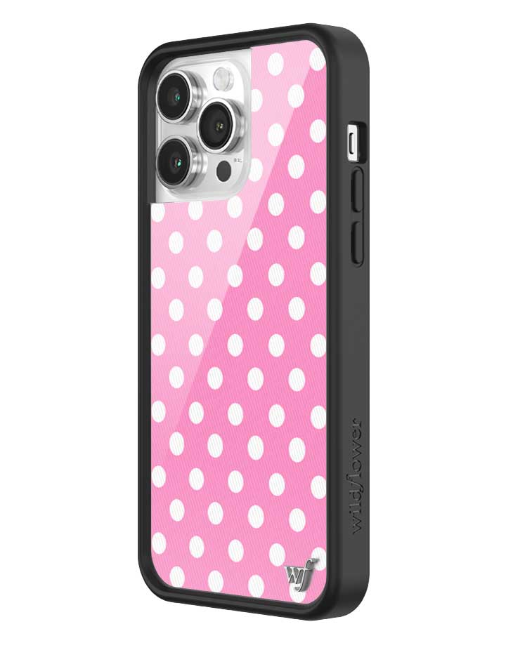 Pink Polka Dots iPhone Case from Wildflower Cases