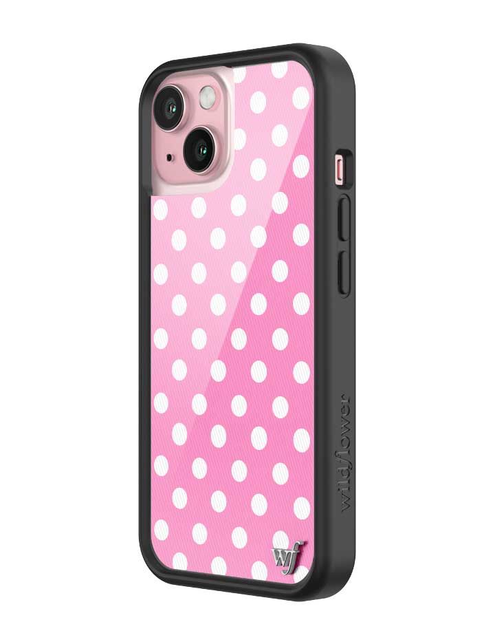Pink Polka Dots iPhone Case from Wildflower Cases