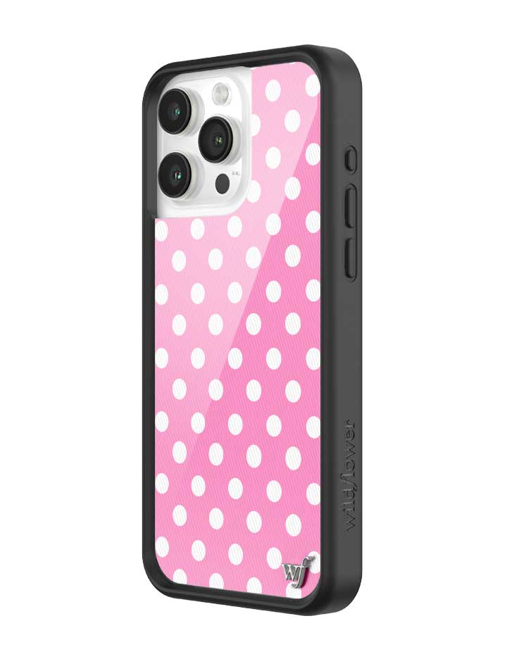 Pink Polka Dots iPhone Case from Wildflower Cases