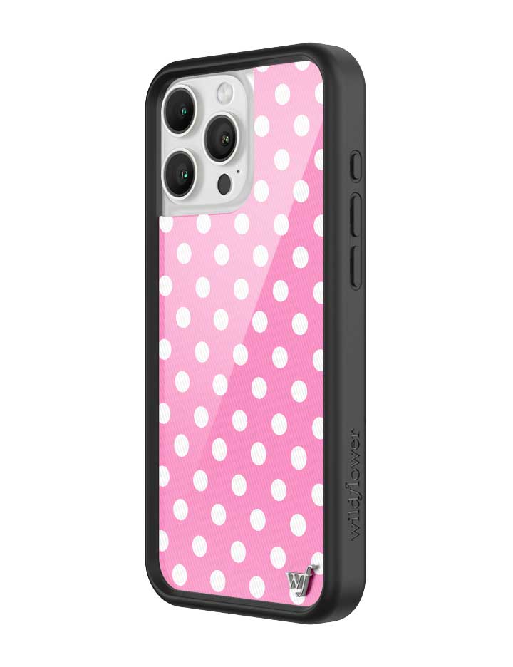 Pink Polka Dots iPhone Case from Wildflower Cases