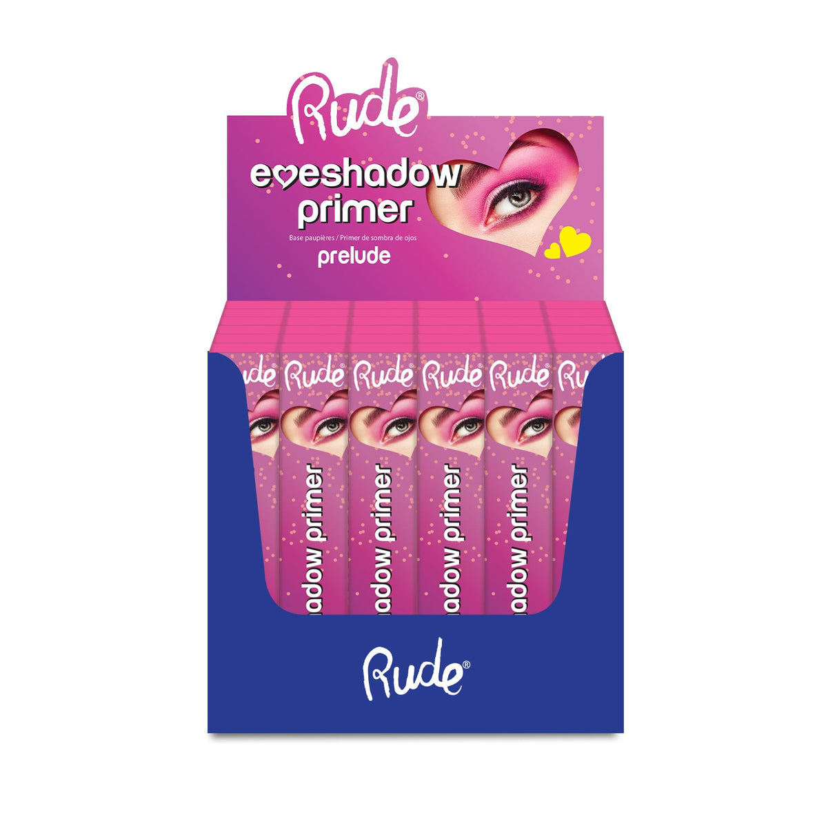 Prelude Eyeshadow Primer Paper Display, 36pcs from Rude Cosmetics