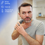 Mario Lopez Ultimate Grooming & Oral Care Bundle: Men's Grooming Kit, Triple-Head Electric Tooth Wizard, and USB Water Flosser from Pursonic