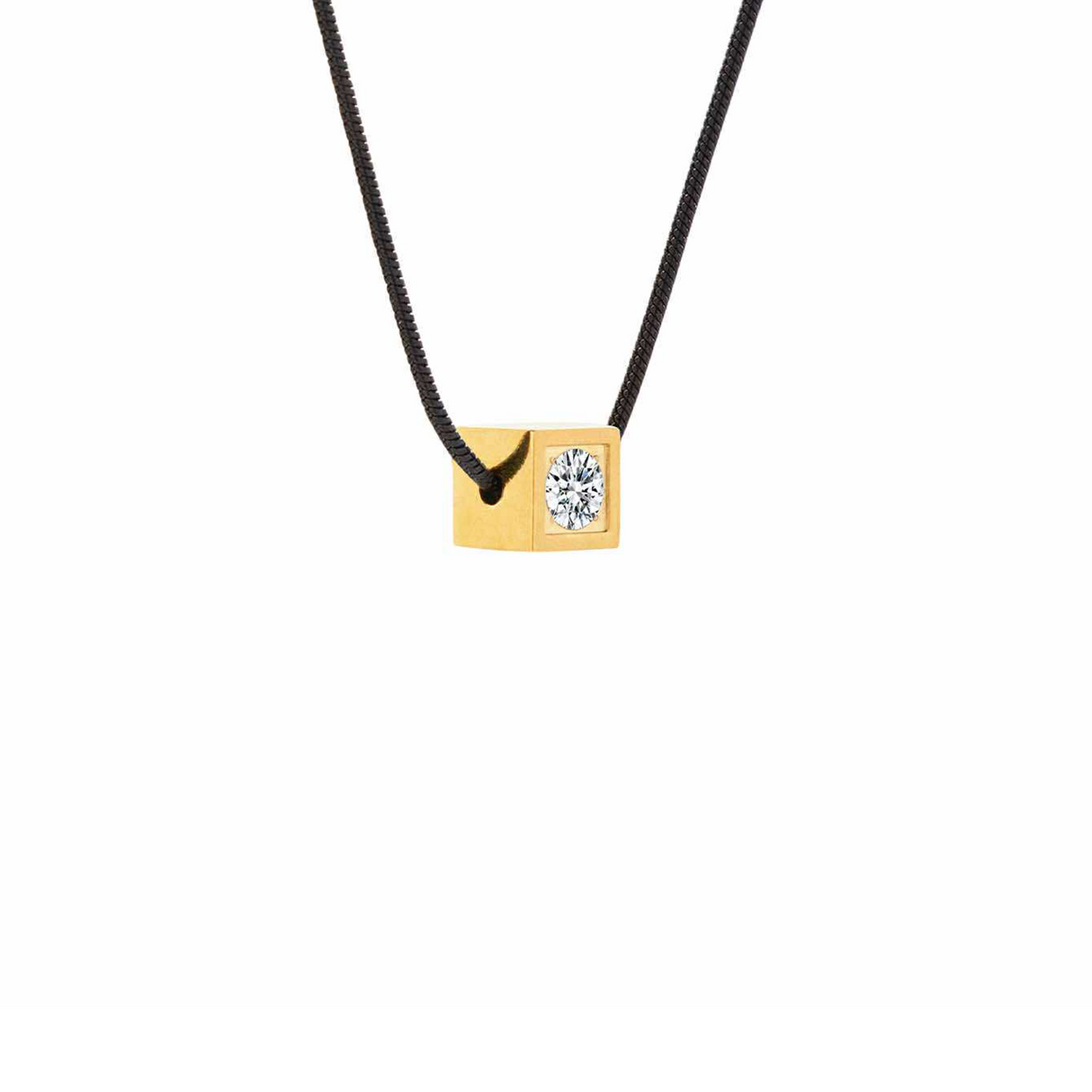 PT301G B.Tiff Gold Cubi Pendant Necklace from B.Tiff New York (Retail)