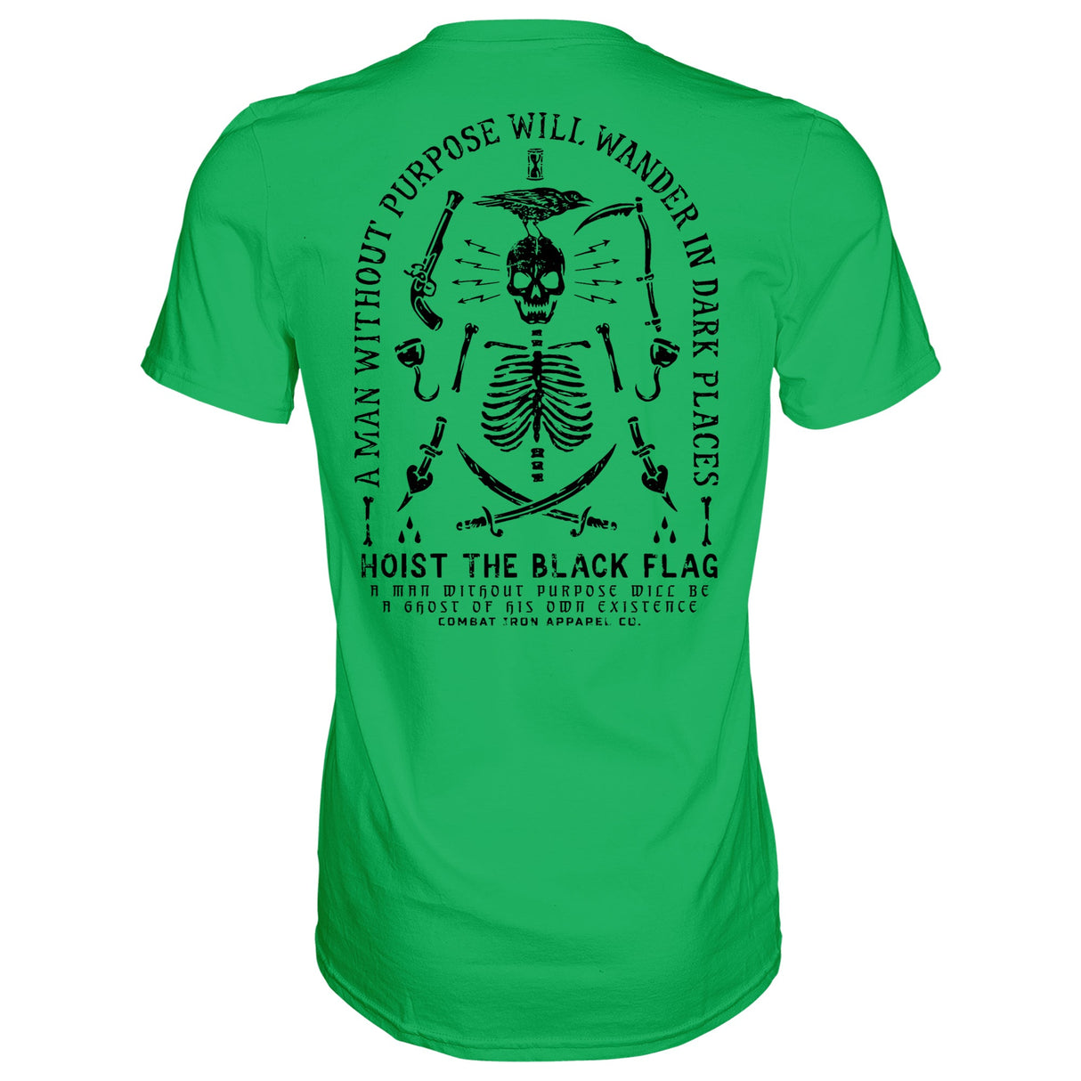Hoist the Black Flag Skull & Bones Men's T-Shirt From Combat Iron Apparel