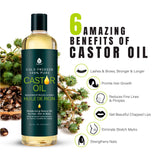 100% Pure Cold Pressed Castor Oil 16 Oz from Pursonic