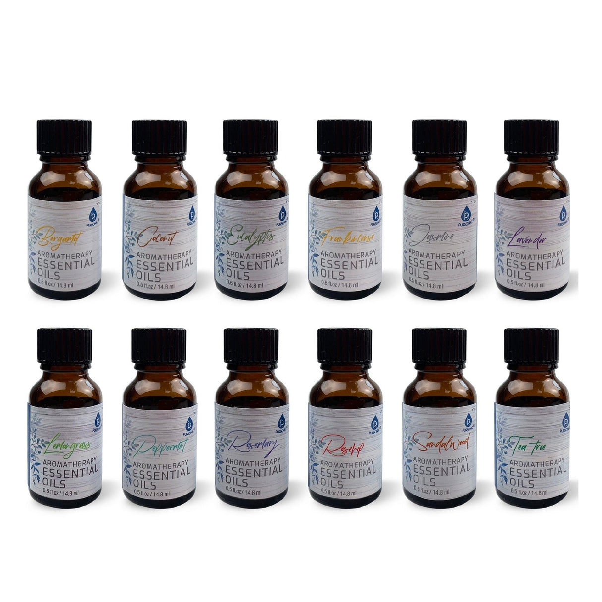 12 Pack of Aromatherapy Essential Oils from Pursonic