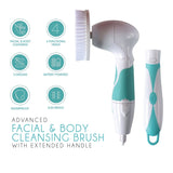 Advanced Facial & Body Cleansing Brush With Extended Handle from Pursonic