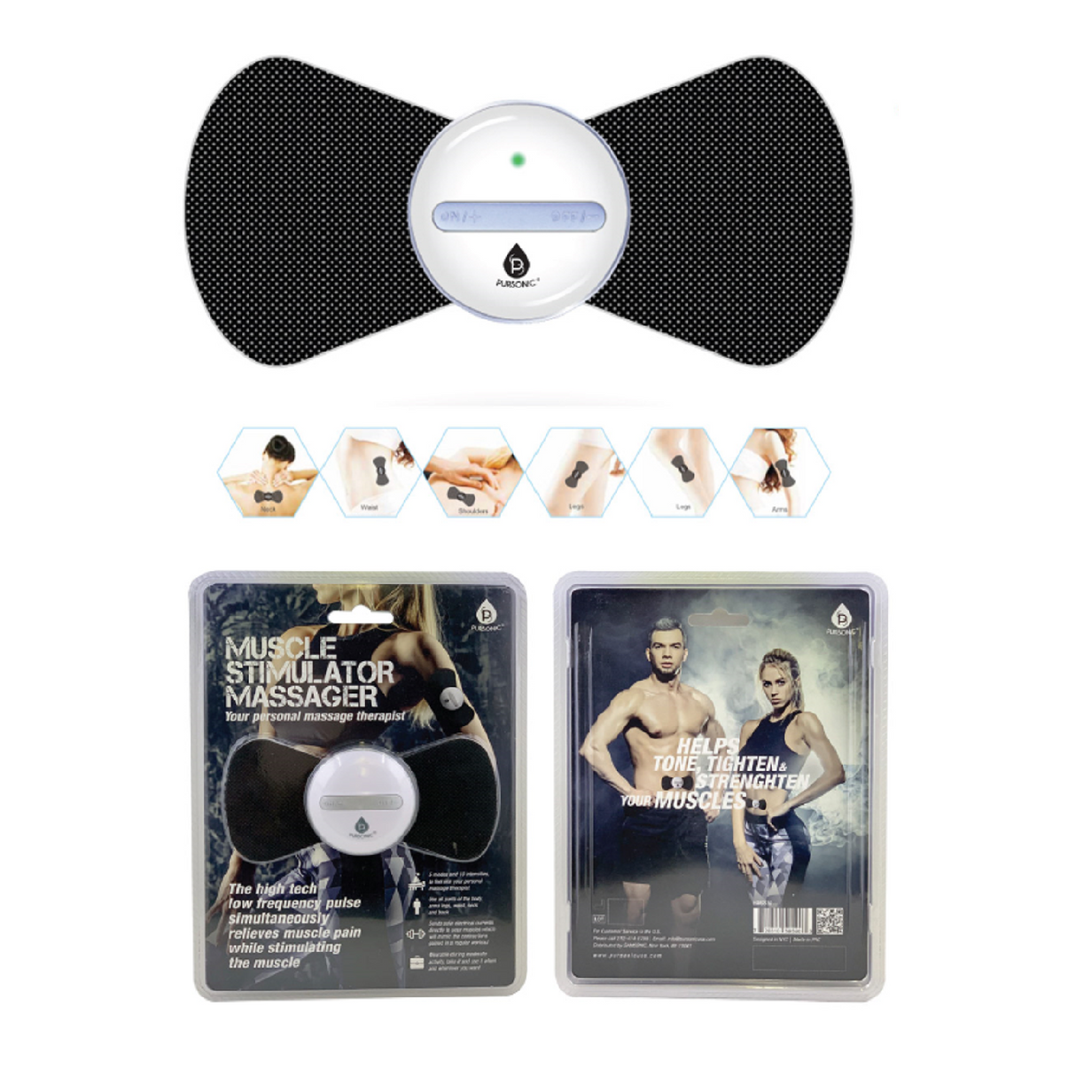 Wireless Muscle Stimulator Pulse Massager from Pursonic