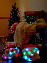 Tache Squishy Light Up Cute Christmas Santa Stocking Microbead LED Throw Pillow from Tache Home Fashion