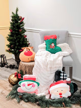 Tache Squishy Light Up Cute Christmas Santa Stocking Microbead LED Throw Pillow from Tache Home Fashion