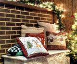 Tache Mr. & Mrs. Snowman Couple Woven Tapestry Throw Pillow Cover (10323CC) from Tache Home Fashion