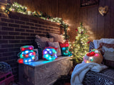 Tache Squishy Light Up Cute Christmas Santa Stocking Microbead LED Throw Pillow from Tache Home Fashion