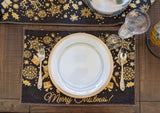 DaDa Bedding Set of 4-Pieces Magical Golden Reindeer Woven Tapestry Dining Table Placemats 13” x 19” from DaDalogy Bedding Collection