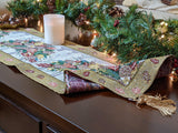DaDa Bedding Rustic Floral Bouquet Lights Holiday Tapestry Dining Table Runner (6068) from DaDalogy Bedding Collection