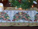 DaDa Bedding Rustic Floral Bouquet Lights Holiday Tapestry Dining Table Runner (6068) from DaDalogy Bedding Collection