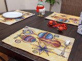 DaDa Bedding Set of 4-Pieces Starry Bohemian Lantern Ornaments Christmas Tapestry Placemats 13” x 19” (14916) from DaDalogy Bedding Collection