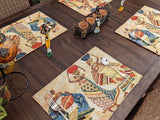 DaDa Bedding Set of 4-Pieces Dancing Women African Kwanzaa Tapestry Dining Table Placemats 13” x 19” (18117) from DaDalogy Bedding Collection
