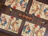 DaDa Bedding Set of 4-Pieces Dancing Women African Kwanzaa Tapestry Dining Table Placemats 13” x 19” (18117) from DaDalogy Bedding Collection