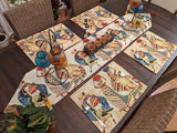 DaDa Bedding Set of 4-Pieces Dancing Women African Kwanzaa Tapestry Dining Table Placemats 13” x 19” (18117) from DaDalogy Bedding Collection
