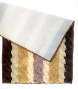 Tache 20x32 Inch Striped Brown and Beige Bathroom Rugs (TARBS2032) from Tache Home Fashion