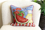 Tache Fruity Drinks Watermelon Lemonade Woven Tapestry Accent Throw Pillow Cover (13082CC) from Tache Home Fashion