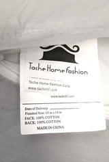 Tache Cotton Light Grey Silver Soothing Pastel Cushion Covers / Euro Sham (JHW-862)