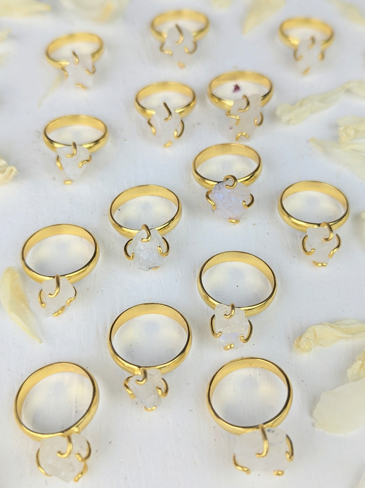 Raw Moonstone Prong Ring from Ash & Rose