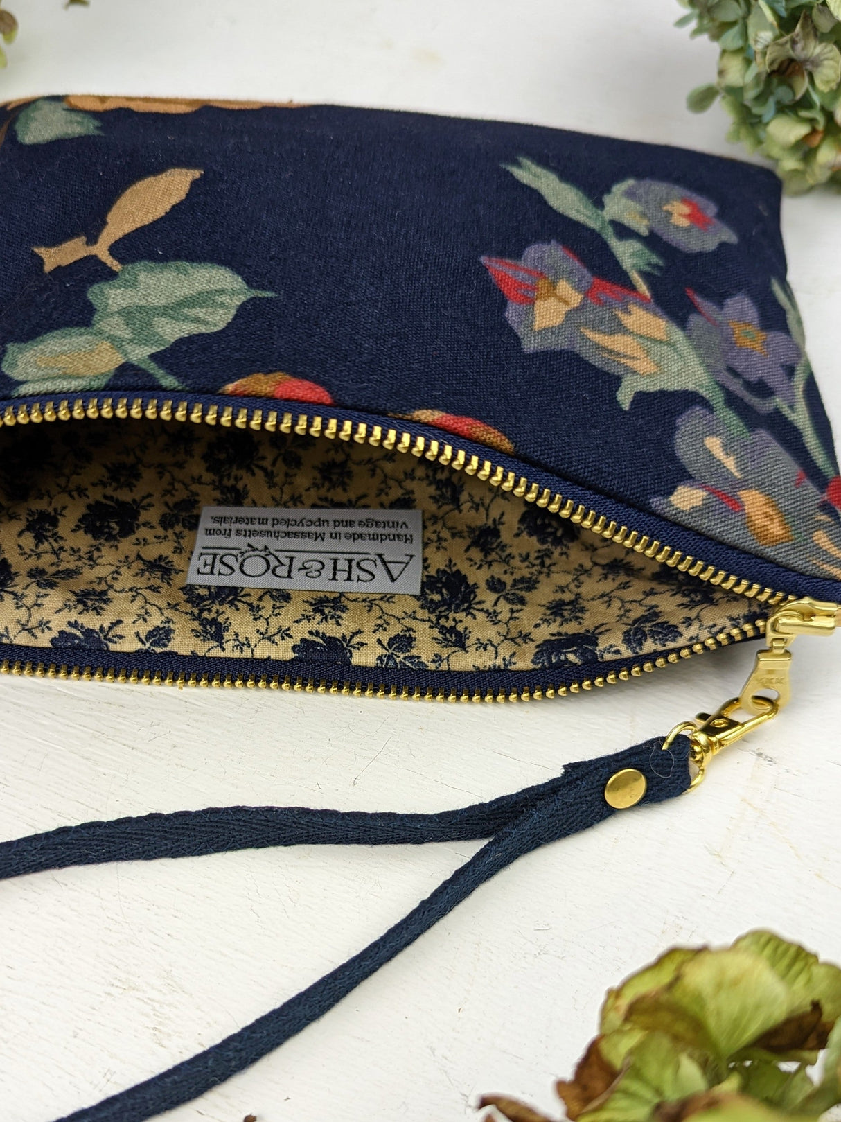 Classic Navy Rose Purse from Ash & Rose