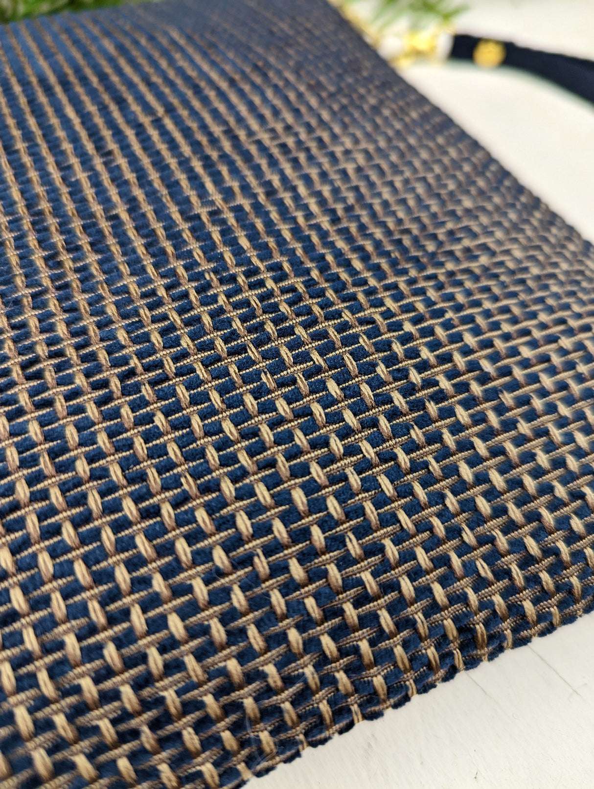 Golden Navy Tweed Purse from Ash & Rose