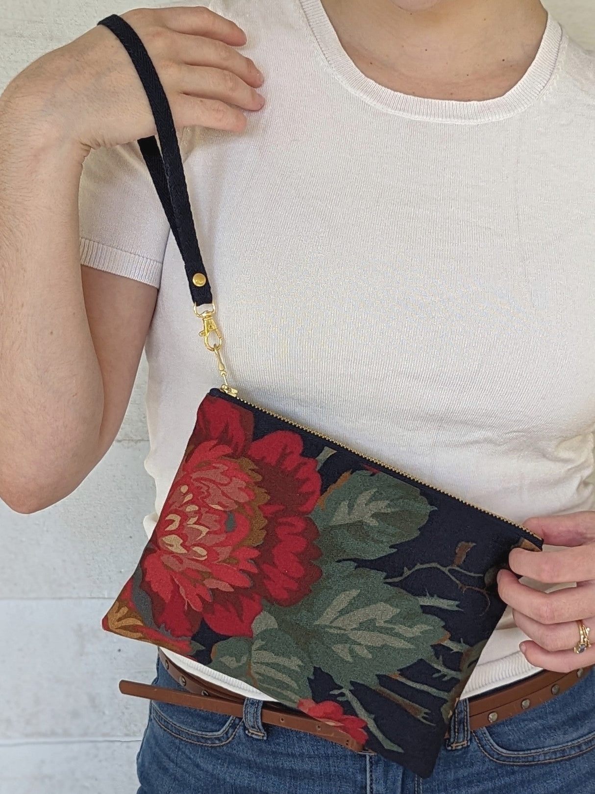 Classic Navy Rose Purse from Ash & Rose