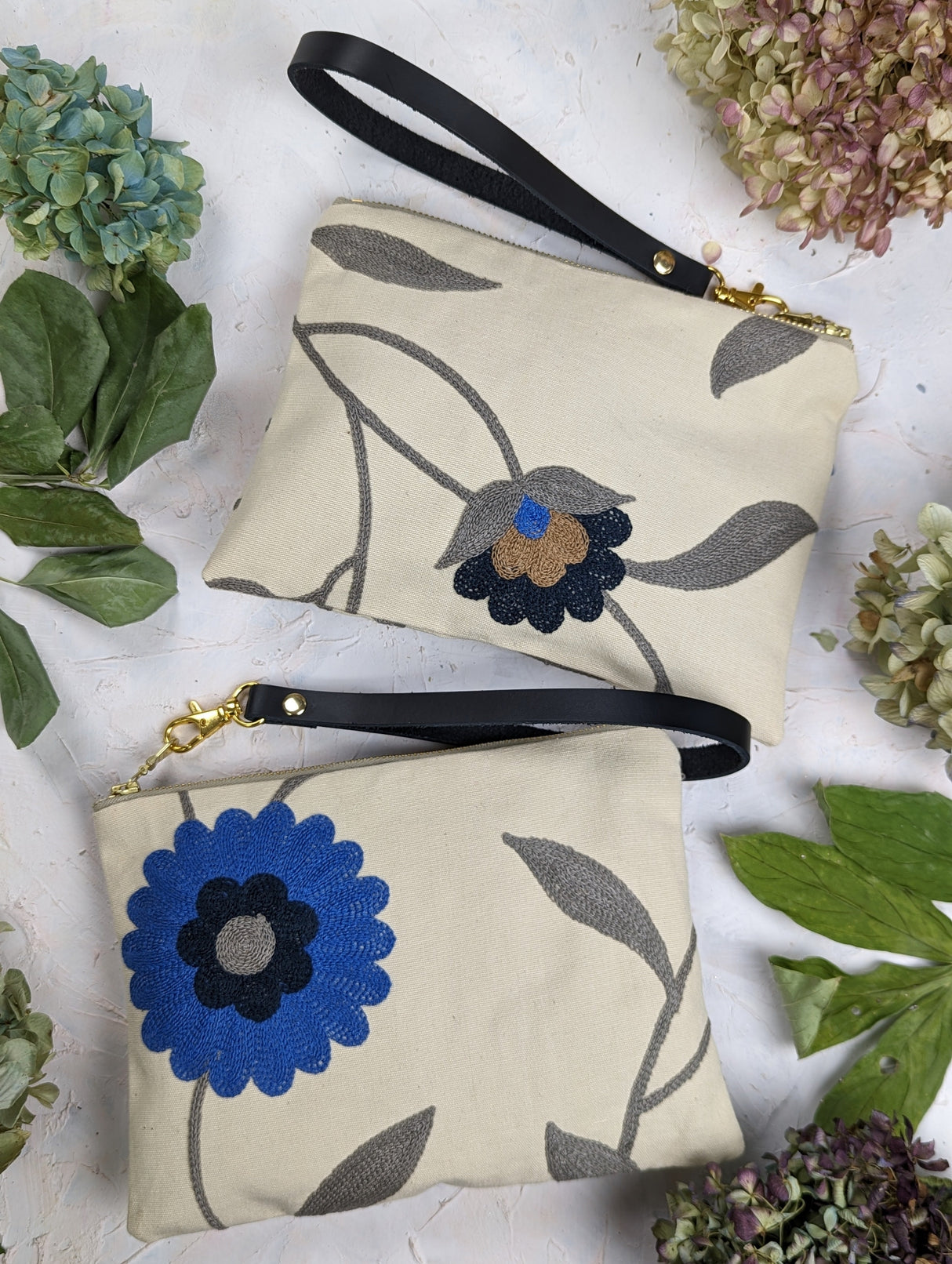 Blue Poppy Wristlet Purse from Ash & Rose