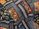 DaDa Bedding Bohemian Floral Midnight Ocean Blue Cotton Patchwork Bedspread Set (JHW-572) from DaDalogy Bedding Collection