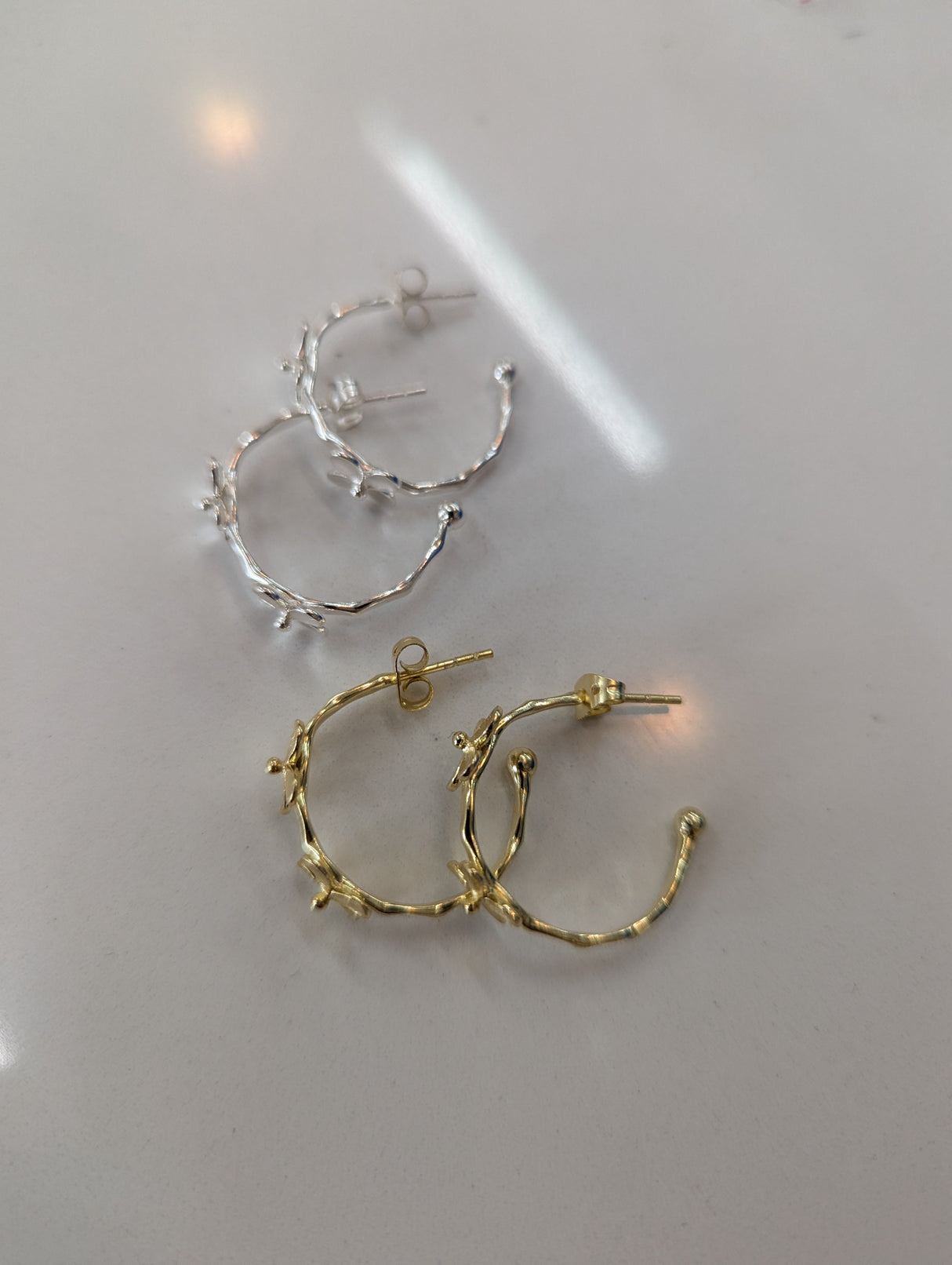 Bitty Flower Hoops from Ash & Rose