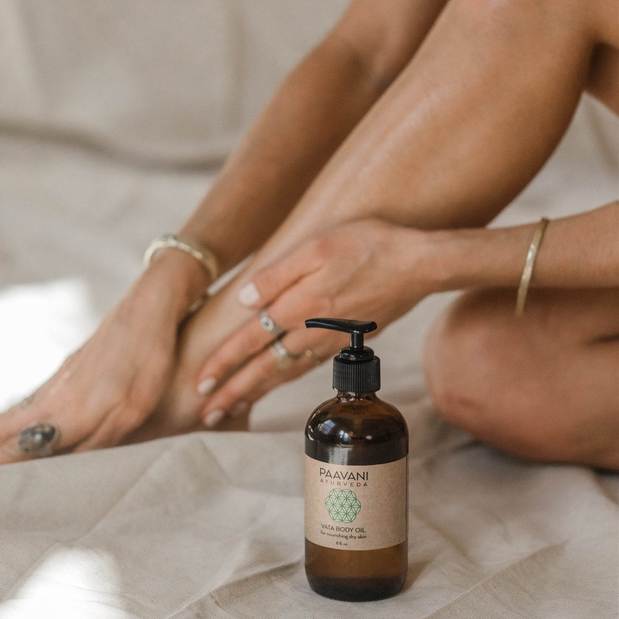 Vata Body Oil | Nourishing Ayurvedic Abhyanga Oil for Dry Skin from Paavani Ayurveda